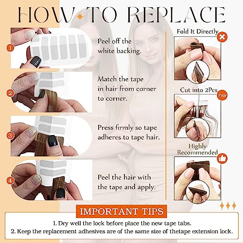 Premium Tape in Hair Extensions 100% Human Hair - Seamless Blending for Length & Volume | Perfect for Weddings, Parties & Everyday Styling