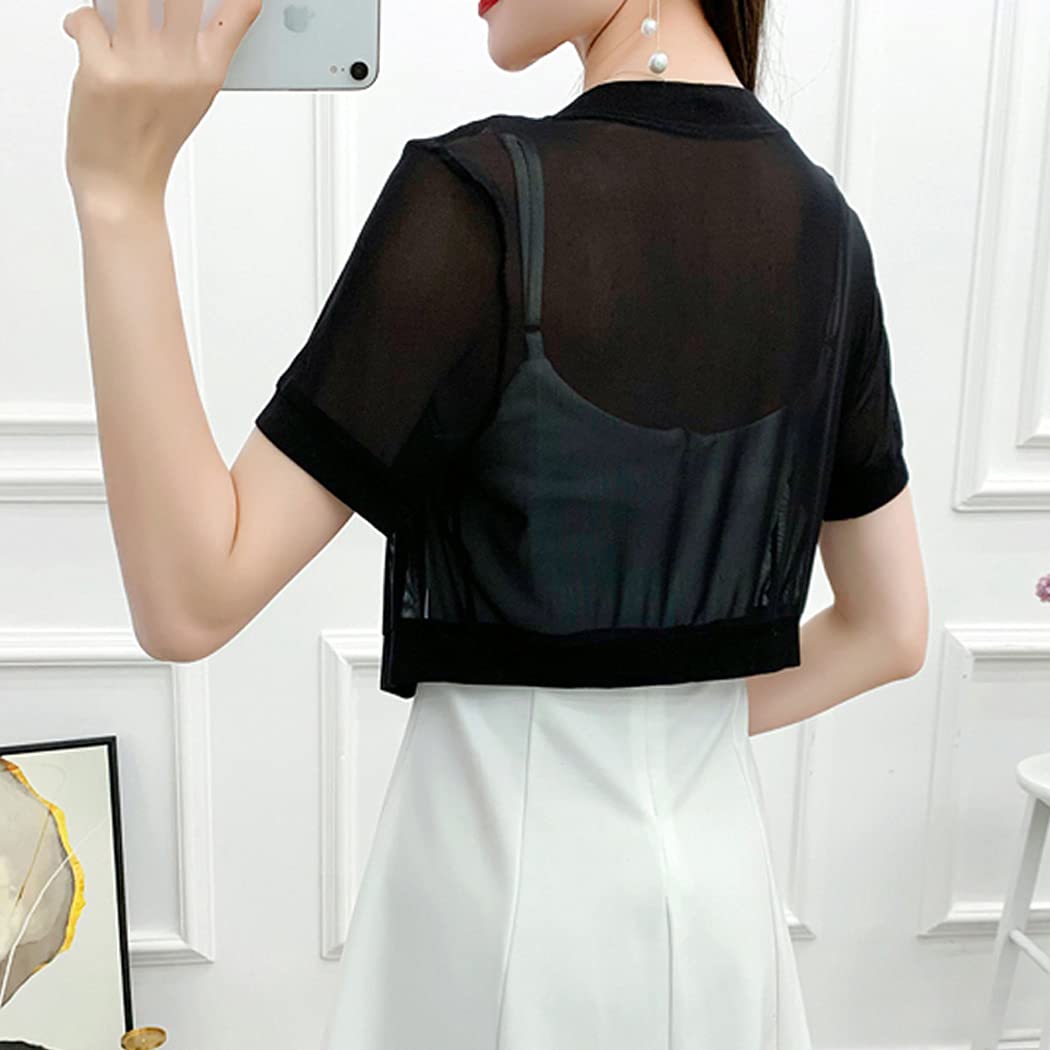 Elegant Women's Chiffon Bolero Shrug Jacket - Lightweight Cardigan & Dress Shawl for Evening Parties, Weddings & Special Occasions