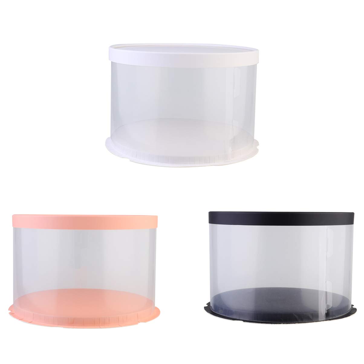 Hemoton 3-Piece Round and Square Cake Box Set - 6-Inch Bakery Boxes, Cake Containers & Paper Cake Cases for Birthday, Wedding, and Party Desserts - Perfect for Bakeries, Catering, and Home Baking