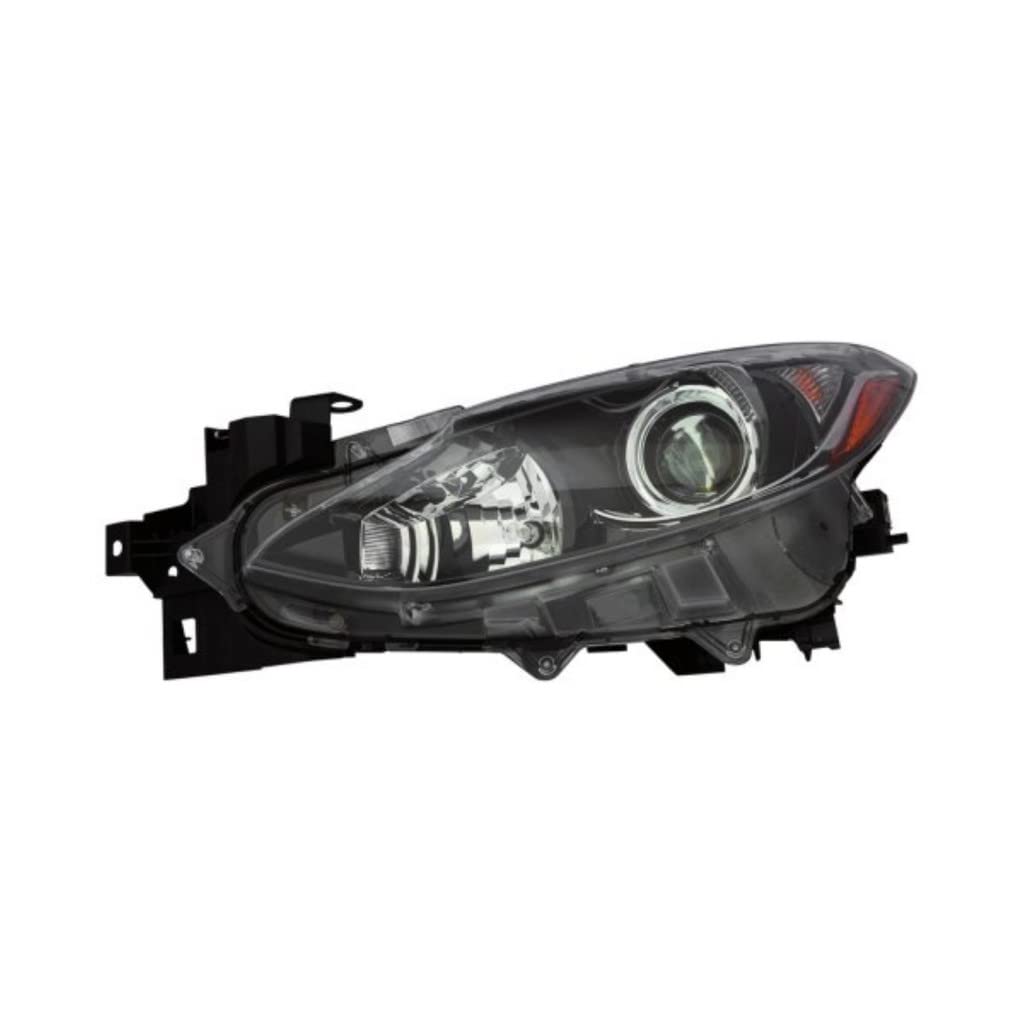 2014-2016 Mazda 3 Driver Side Headlight Assembly - CAPA Certified Composite Replacement (Part # MA2502144/BPW1510L0) | Perfect for Night Driving & Foggy Conditions