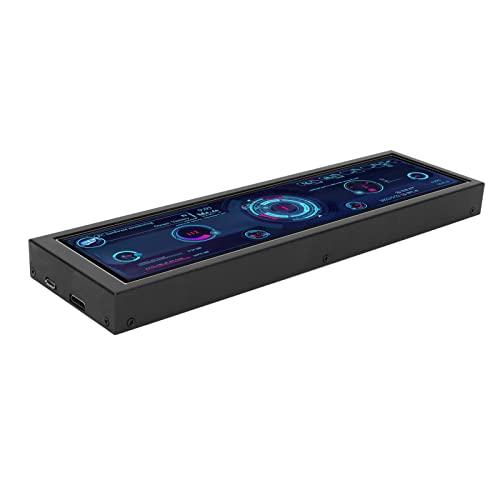 VBESTLIFE 8.8 Inch IPS Computer Data Monitor - 1920x480 Resolution, PC CPU RAM HDD Temperature Display, Sensor Panel Screen for Raspberry Pi - Perfect for PC Building, Gaming Rigs & Home Server Monitoring