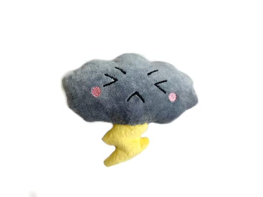 Adorable Thunderstorm Plush Toy - Kawaii Storm Cloud Stuffed Animal for Kids & Adults | Perfect for Stress Relief, Home Decor, and Gift Giving