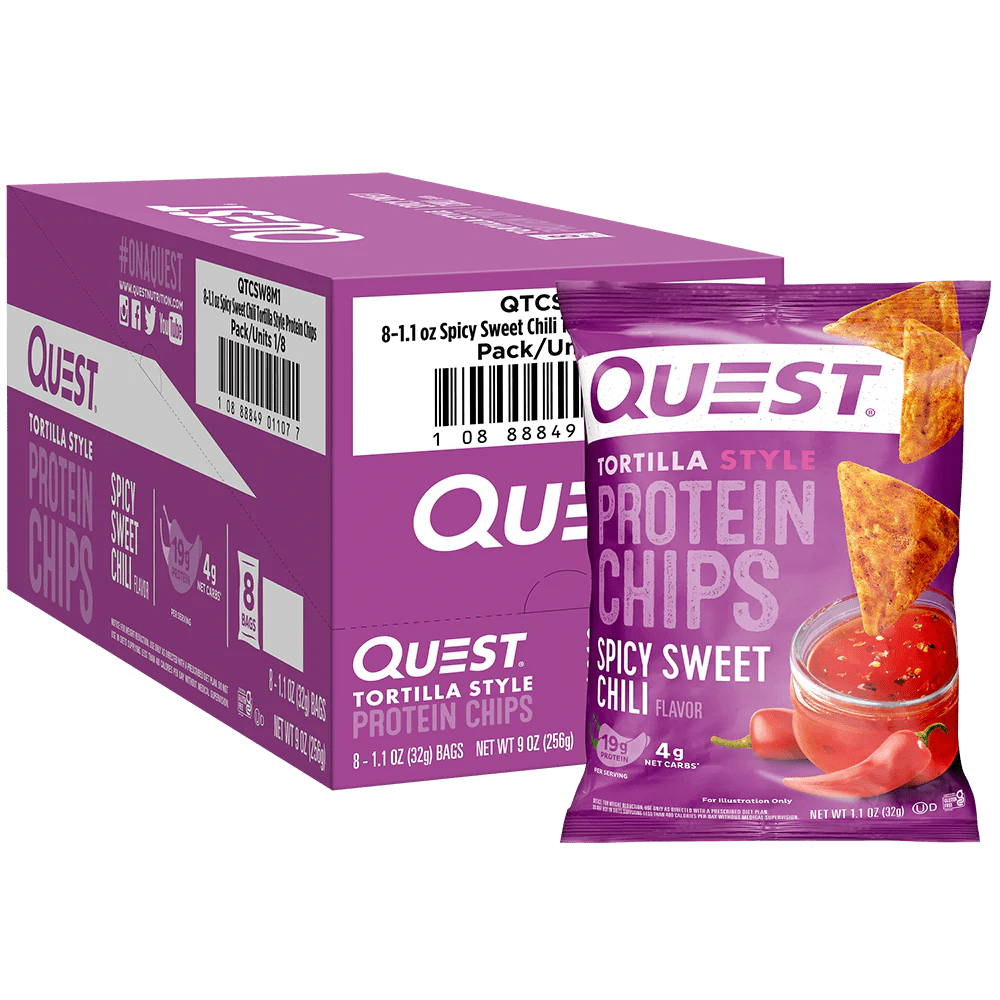 Quest Tortilla Style Protein Chips - 8 Pack | High Protein Low Carb Snacks for Keto Diet, Weight Loss & On-the-Go Healthy Eating
