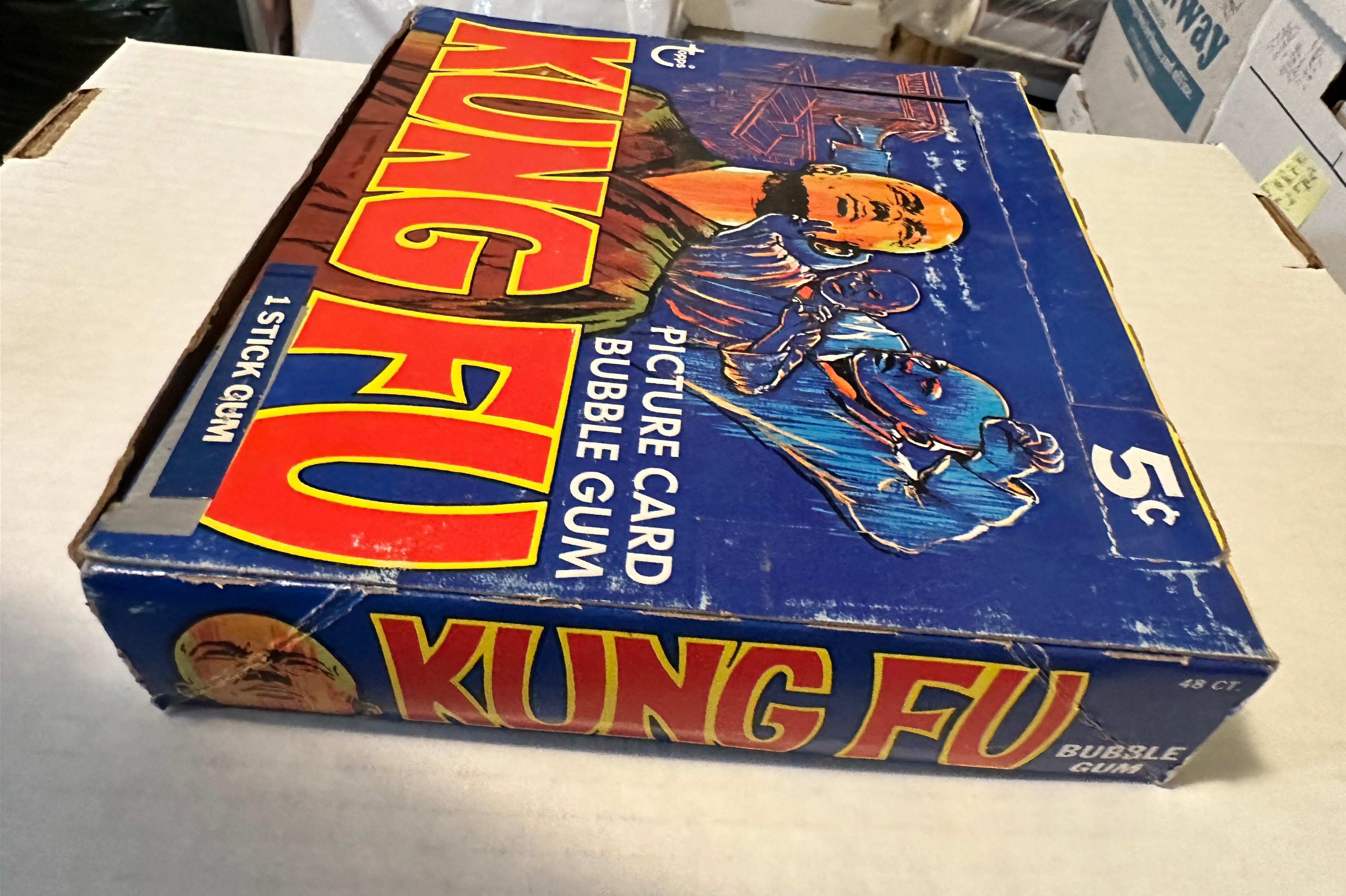 Rare 1973 Kung Fu TV Series Empty Cards Display Box - Perfect for Collectors & Memorabilia Enthusiasts