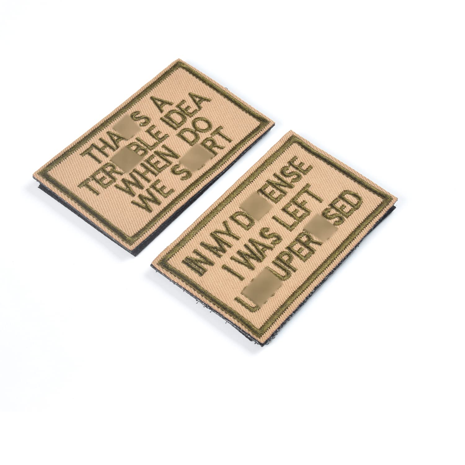 2 Pack Tactical Military Morale Patches - Hook and Loop Fastener for Tactical Vests, Backpacks, Hats - Perfect for Military, Airsoft, Hunting, Outdoor Adventures