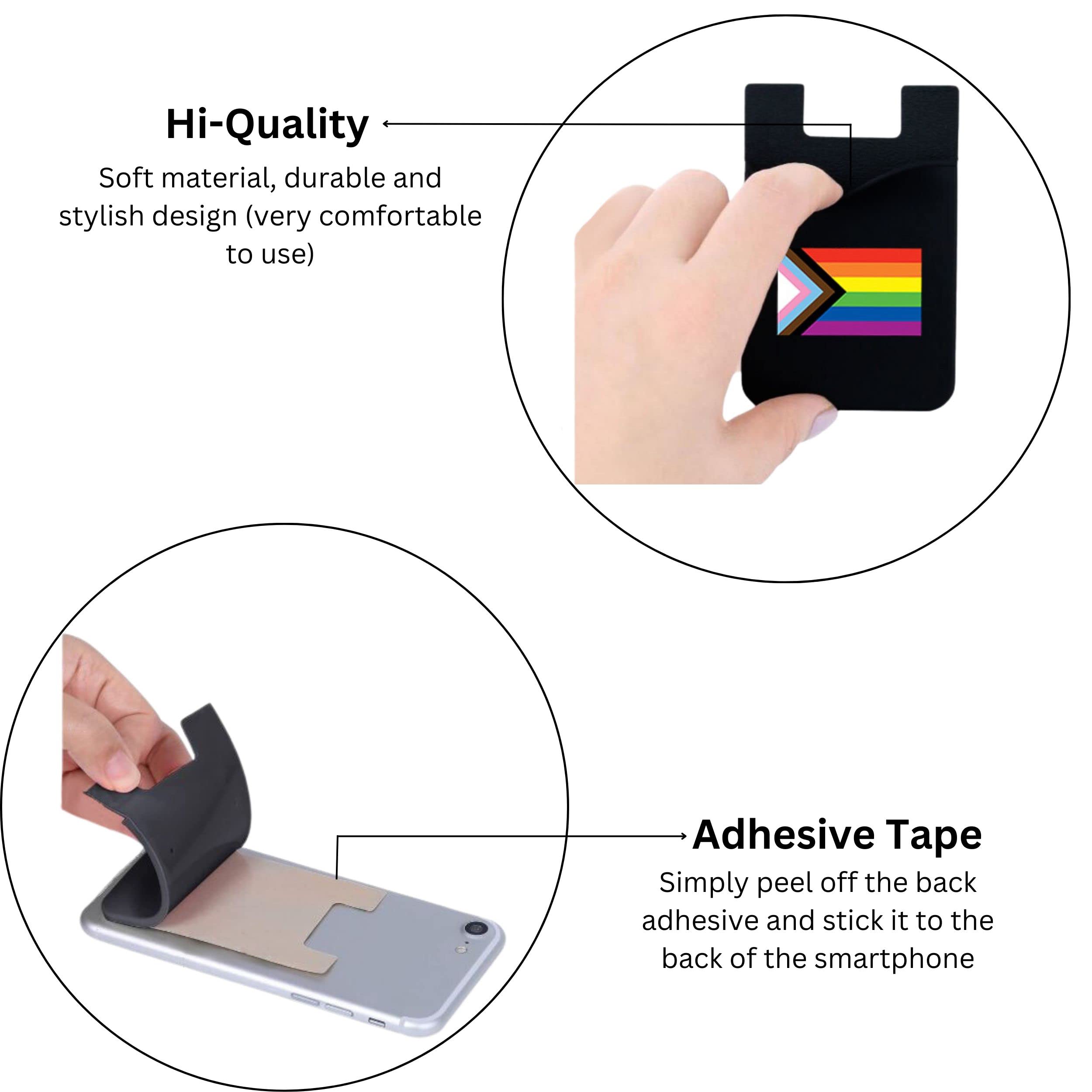 Daniel Quasar Silicone Phone Wallet Holder - Stick-On Wallet for iPhone & Android - LGBTQ Accessories, Pride Month Gifts, Promotional Events - Perfect for Daily Use, Travel & Parties