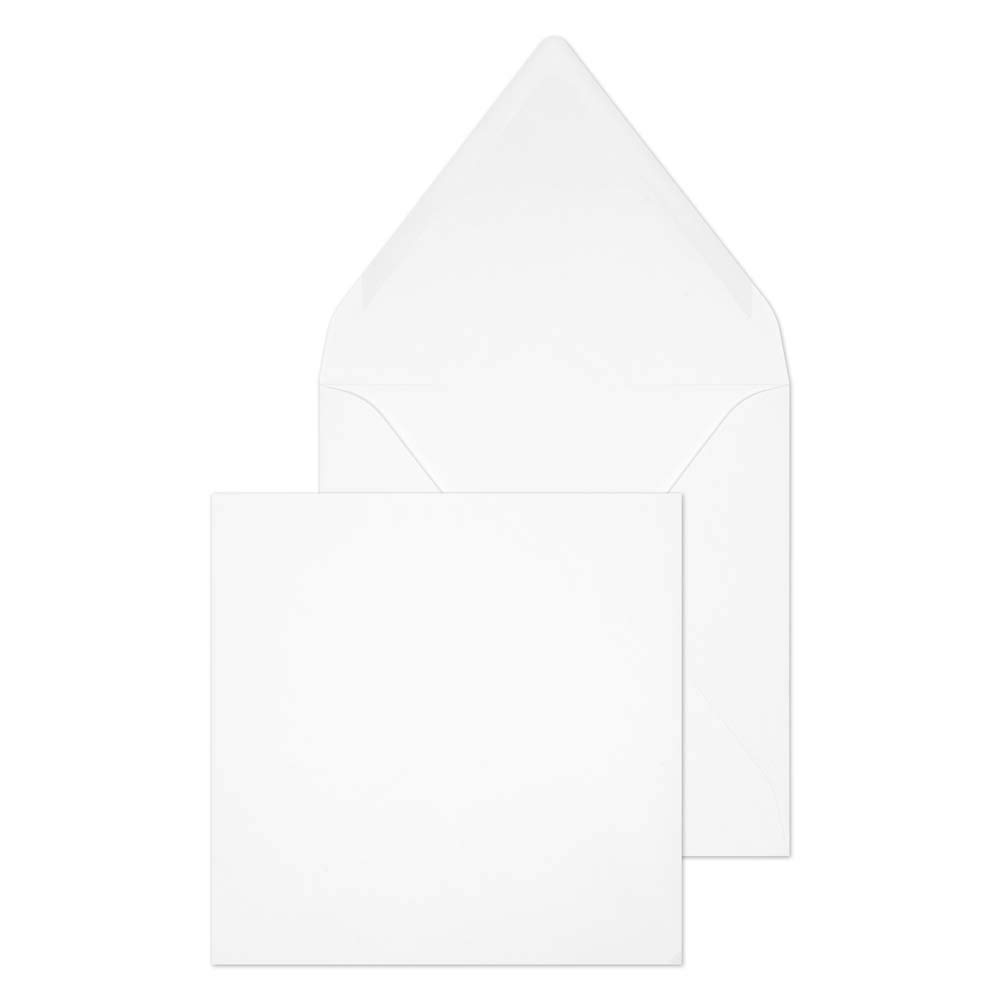 Premium 6x6 Inch 90 GSM Square Banker Gummed Envelopes (ENV2255) - White - Pack of 500 - Perfect for Wedding Invitations, Business Correspondence & Mailing Documents