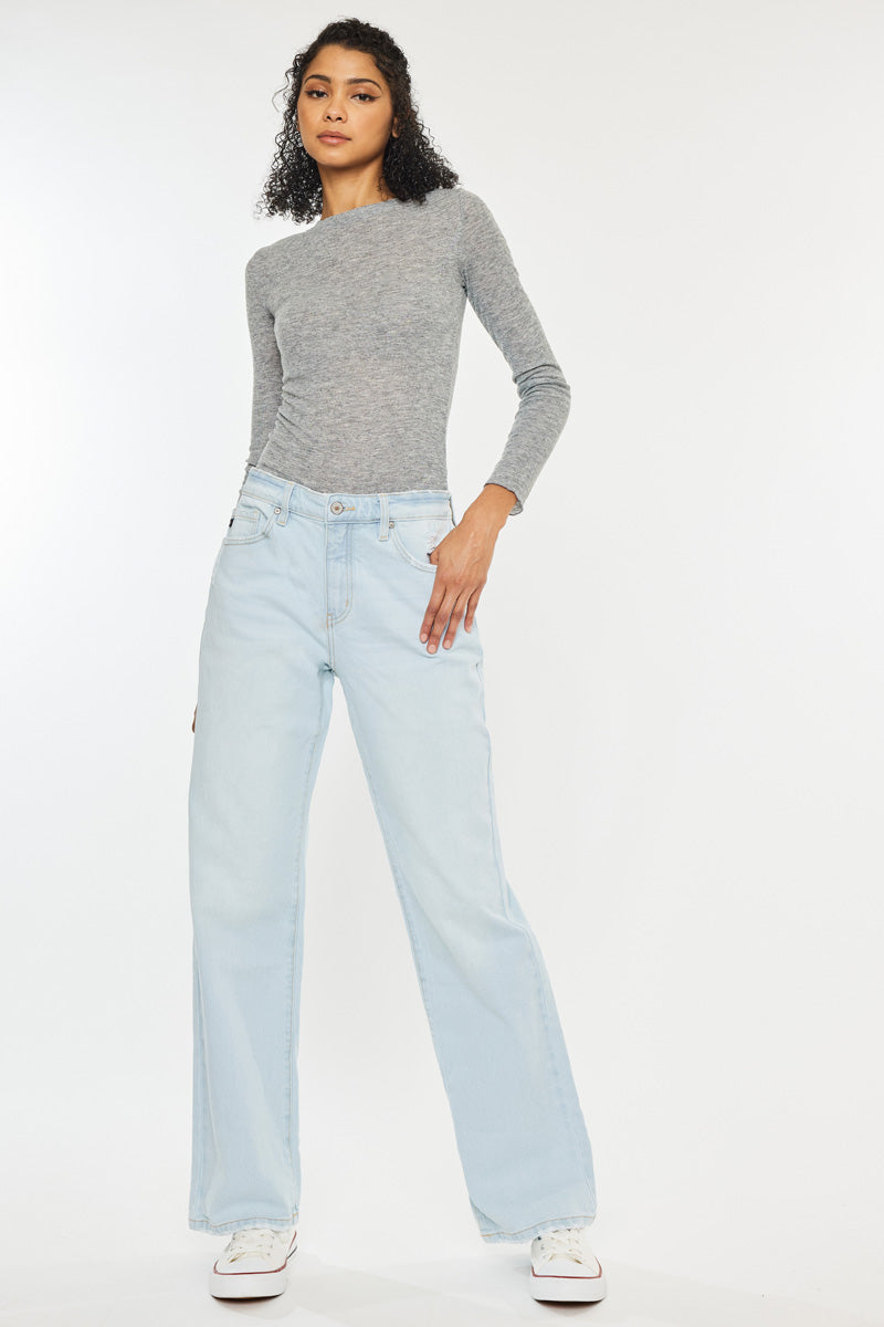 Muffy Mid Rise Boyfriend Jeans for Women - Comfortable Stretch Denim Pants with Relaxed Fit | Perfect for Casual Outings, Weekend Wear & Street Style Fashion