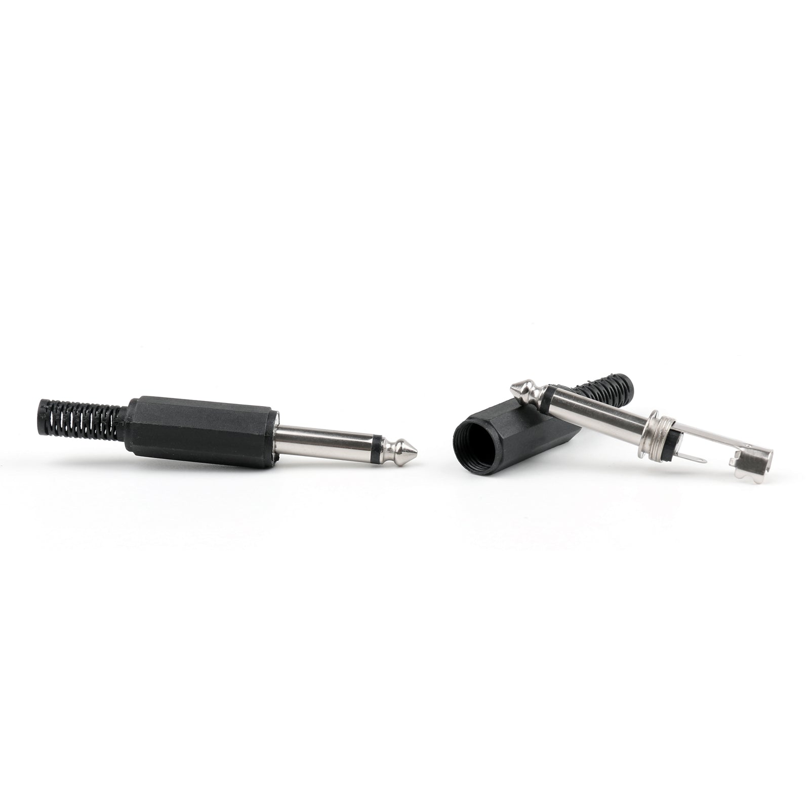 10 Pcs 6.35mm (1/4 Inch) Mono Male TRS Audio Plug Connector - Gold Plated for Guitar, Amplifier, and Professional Audio Equipment