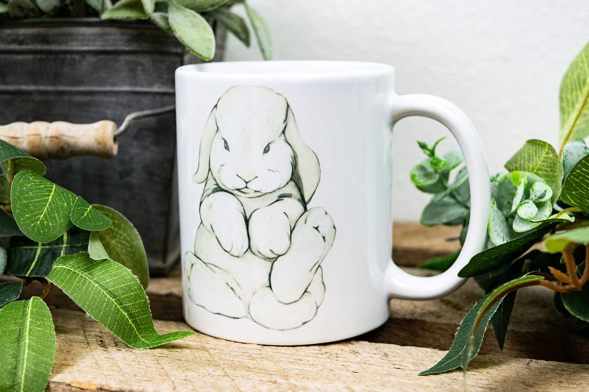 Easter Bunny Coffee Mug - 11oz Ceramic Bunny Mug with Lop Ears, Cute Easter Gift for Bunny Lovers | Perfect for Morning Coffee, Tea, or Hot Chocolate