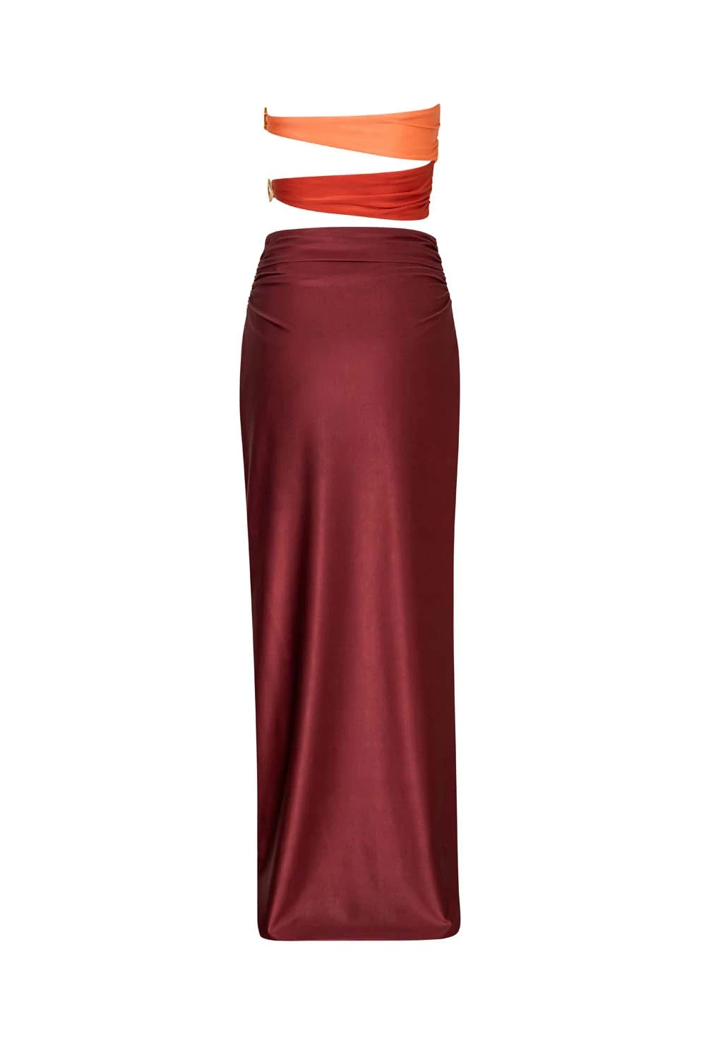 Isla Maxi Dress Tangelo - Flowy Long Summer Dress for Women, Beach Cover Up, Boho Chic Style - Perfect for Vacations, Parties & Outdoor Events