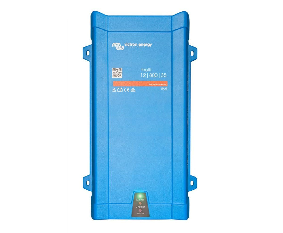 Victron Energy MultiPlus 12/800/35 16 230V VE.Bus Inverter Charger - 800VA Pure Sine Wave Power Converter for RVs, Boats & Off-Grid Solar Systems