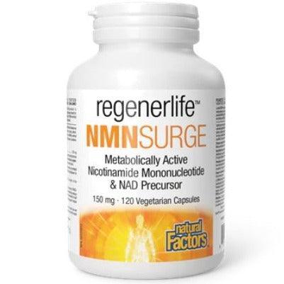 Natural Factors RegenerLife NMN Supplement 120 Veggie Capsules - Anti-Aging & Cellular Support for Energy, Metabolism & Longevity | Daily Wellness for Men & Women