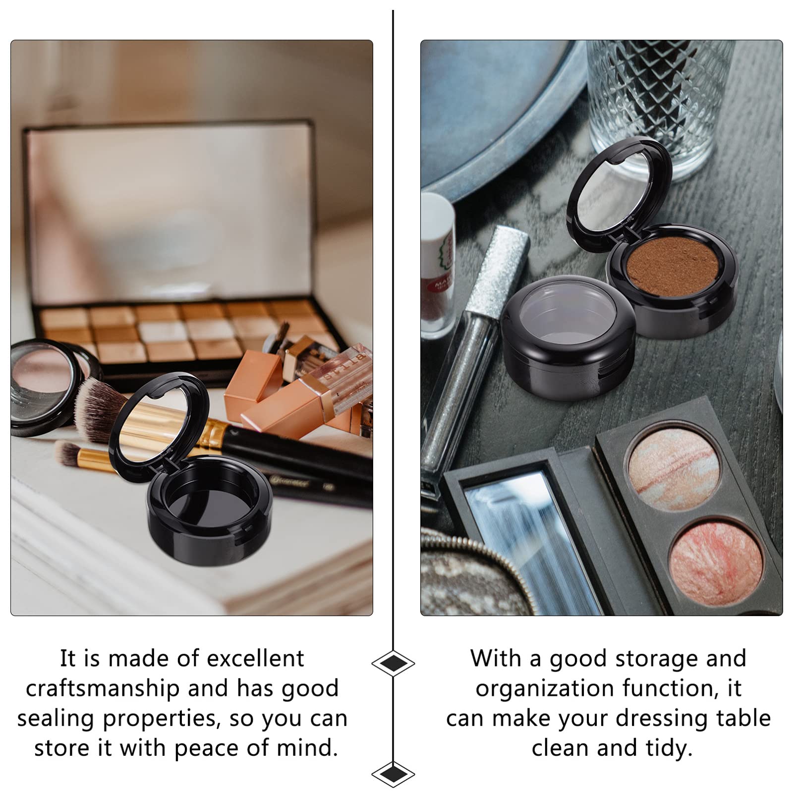 8pcs Empty Eyeshadow Palette Refillable Makeup Organizer - DIY Magnetic Eyeshadow Case for Professional Makeup Artists & Travel Use