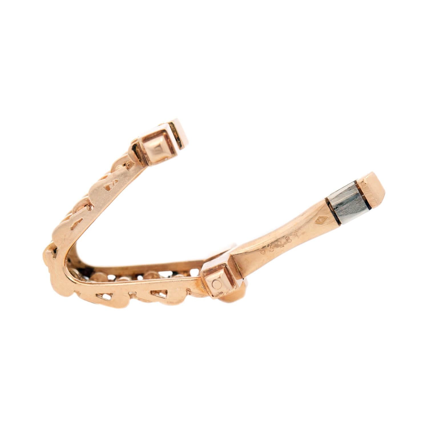 Vintage French 18k Gold Tire Track Cufflinks - Classic Luxury Men's Jewelry for Weddings, Business & Formal Occasions