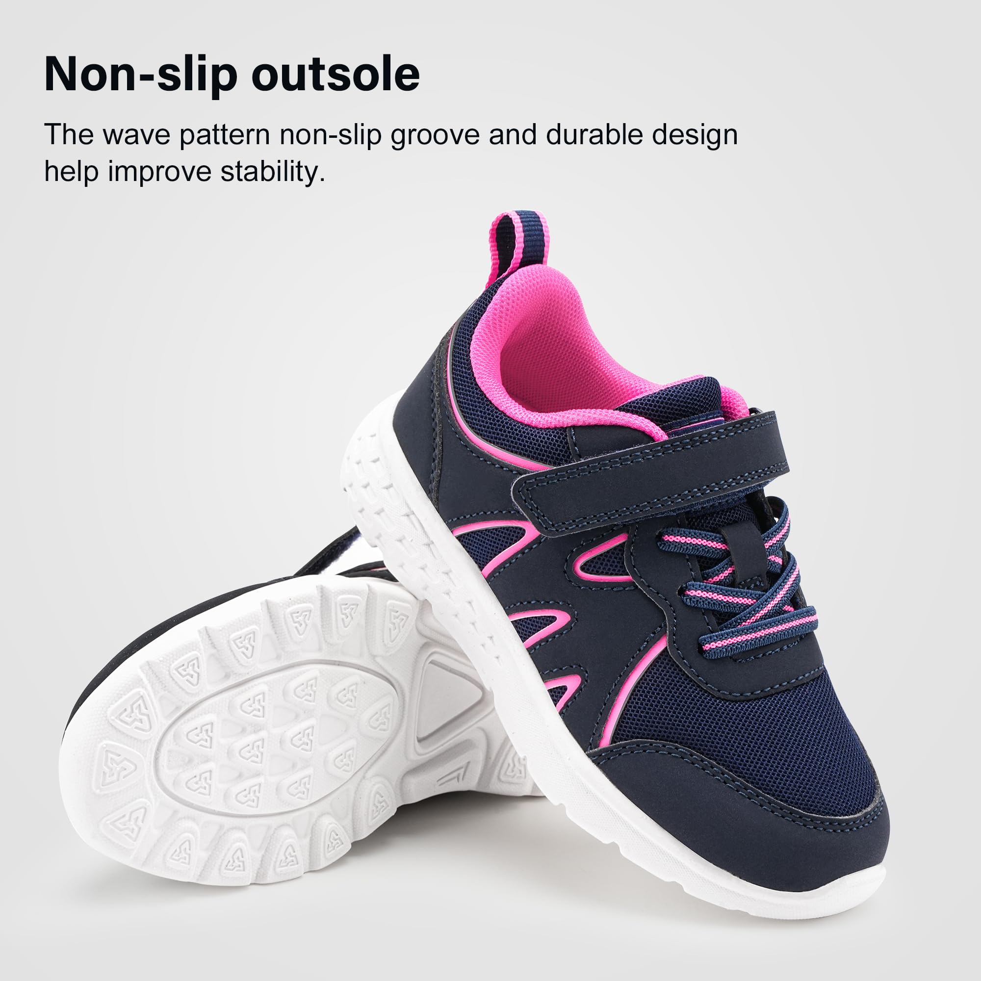 **Stelle Kids Running Shoes for Boys & Girls - Lightweight Breathable Athletic Sneakers for Toddlers, Little & Big Kids - Non-Slip Tennis & Walking Shoes for Playground, School & Sports**