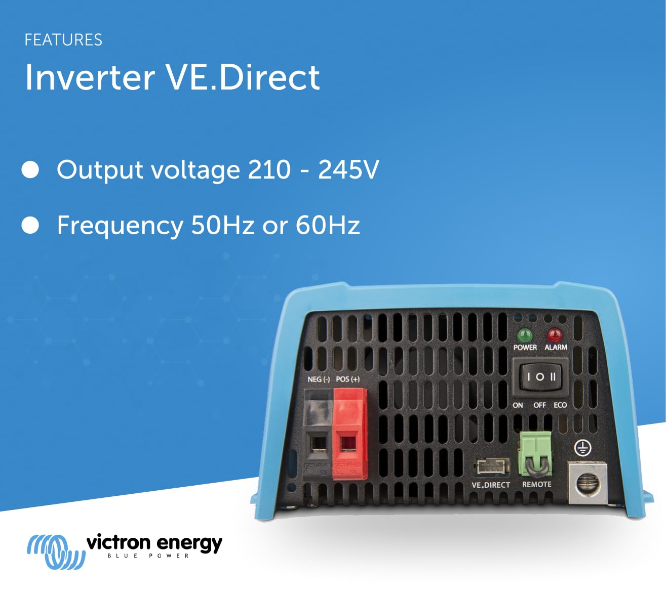 Victron Energy 1200VA 48V Pure Sine Wave Power Inverter - 120V AC Output for Solar Systems, RVs & Off-Grid Power Supply | Reliable Backup for Home & Outdoor Use