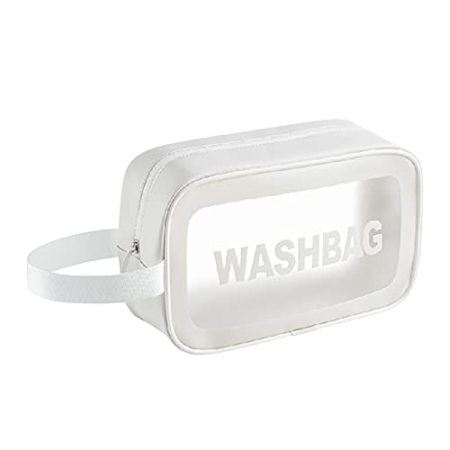Clear Makeup Bag with Soft Zipper - Lightweight 201g Cosmetic Organizer Pouch for Purse, Travel & Daily Use (Size B, One Size)