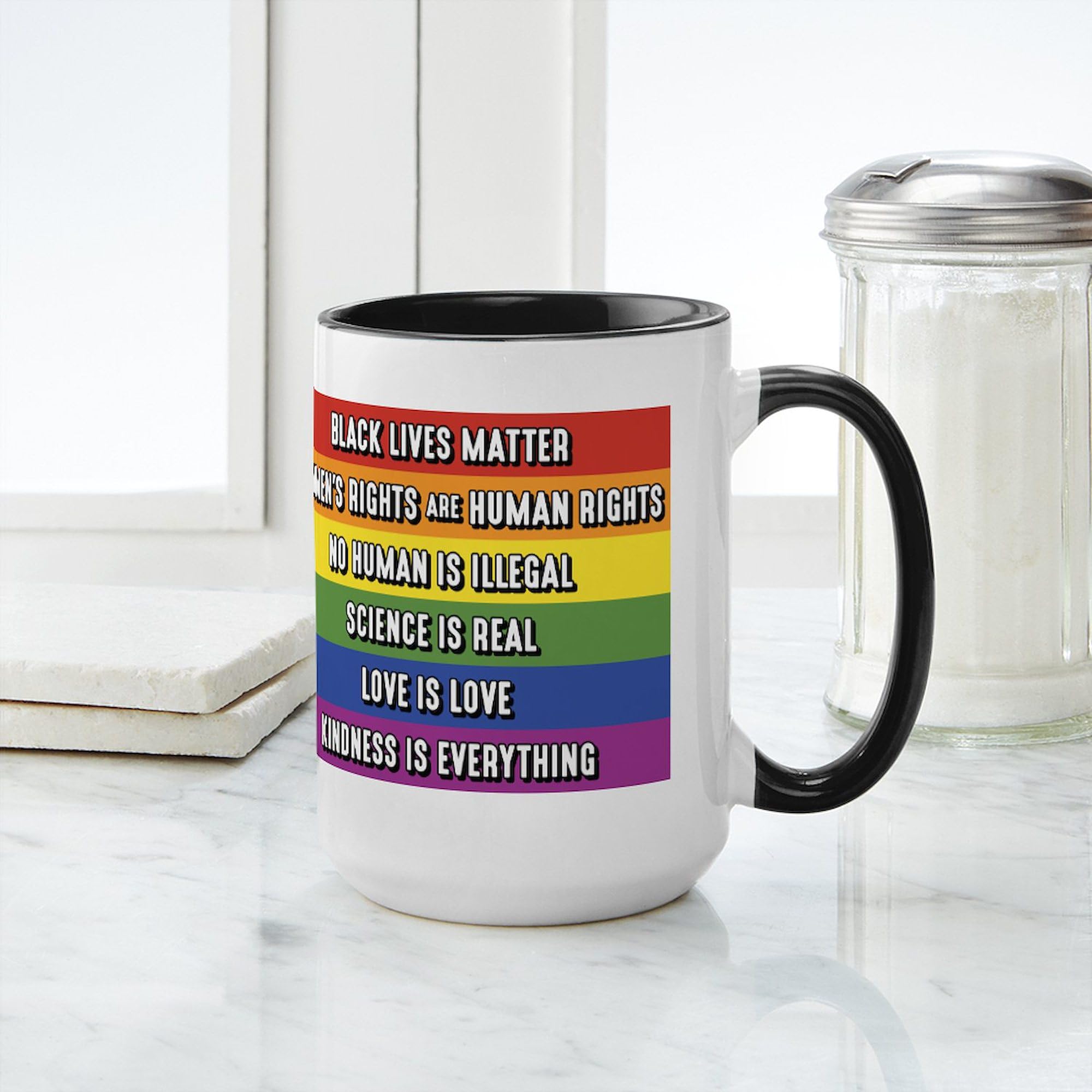 The Truth 15 oz (444 ml) Ceramic Coffee Mug - Funny Inspirational Quote Cup for Office, Home & Gifts - Perfect for Tea, Hot Chocolate & Morning Coffee