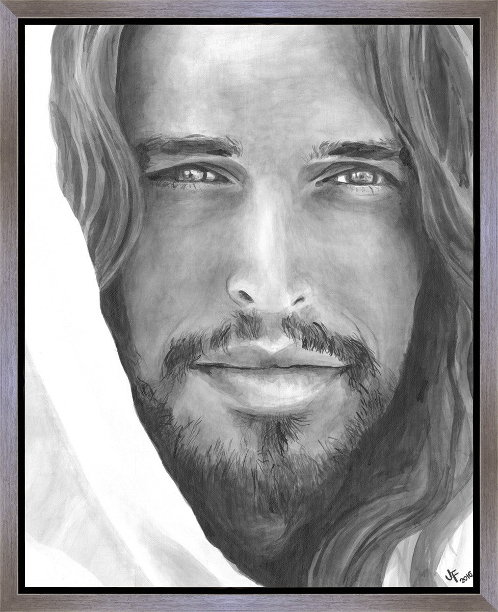 Christ Portrait Gallery Wrap Canvas - Religious Wall Art for Home & Church Decor - Perfect for Living Room, Bedroom & Worship Spaces