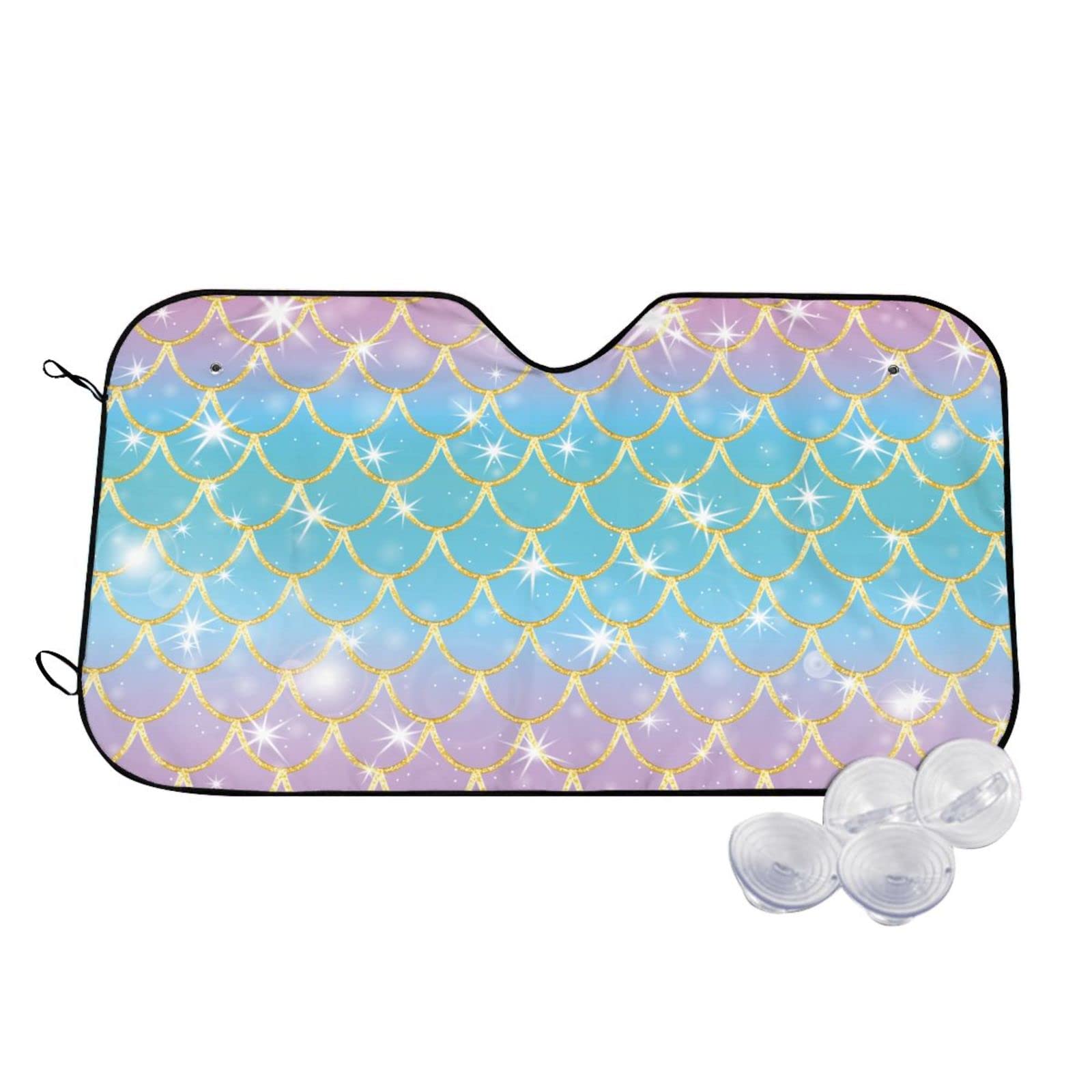 Colorful Mermaid Tail Car Sun Shade - 51
