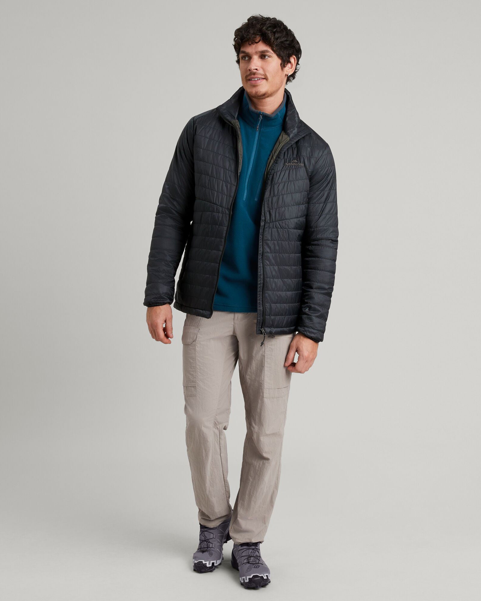 Heli R Men's novaLOFT Insulated Jacket - Lightweight Winter Coat for Outdoor Activities, Water-Resistant Black Stingray Color - Perfect for Hiking, Camping & Cold Weather Adventures