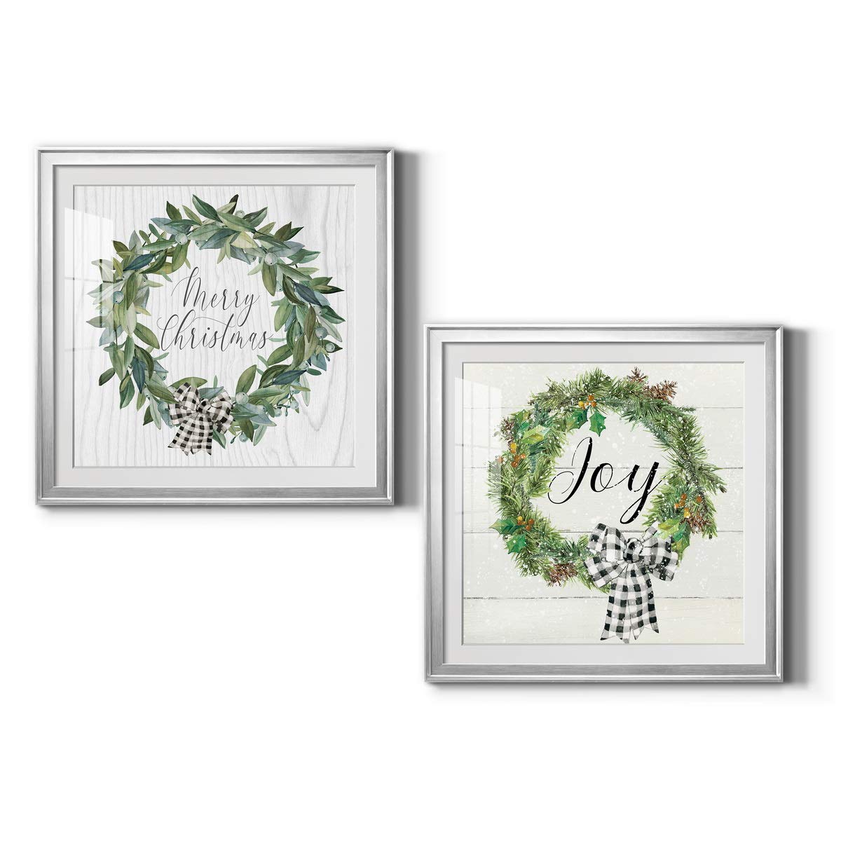 Christmas Canvas Wall Art - Silver Framed 34X34 | Holiday Décor with Classic Carols, White Christmas, Nutcracker & Rudolph | Perfect for Living Room, Bedroom & Office Decor