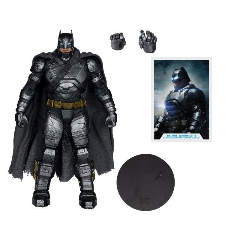 Batman Armor Suit Action Figure - Batman v Superman Dawn of Justice DC Multiverse Collectible Toy for Display & Play