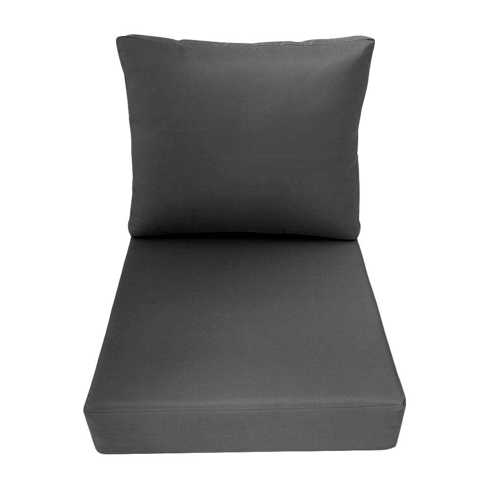 Prolinemax Knife Edge Large 26x30x6 Deep Seat Back Cushion Slip Cover Set AD003 - Sofa Protector for Living Room, Bedroom & Office Furniture