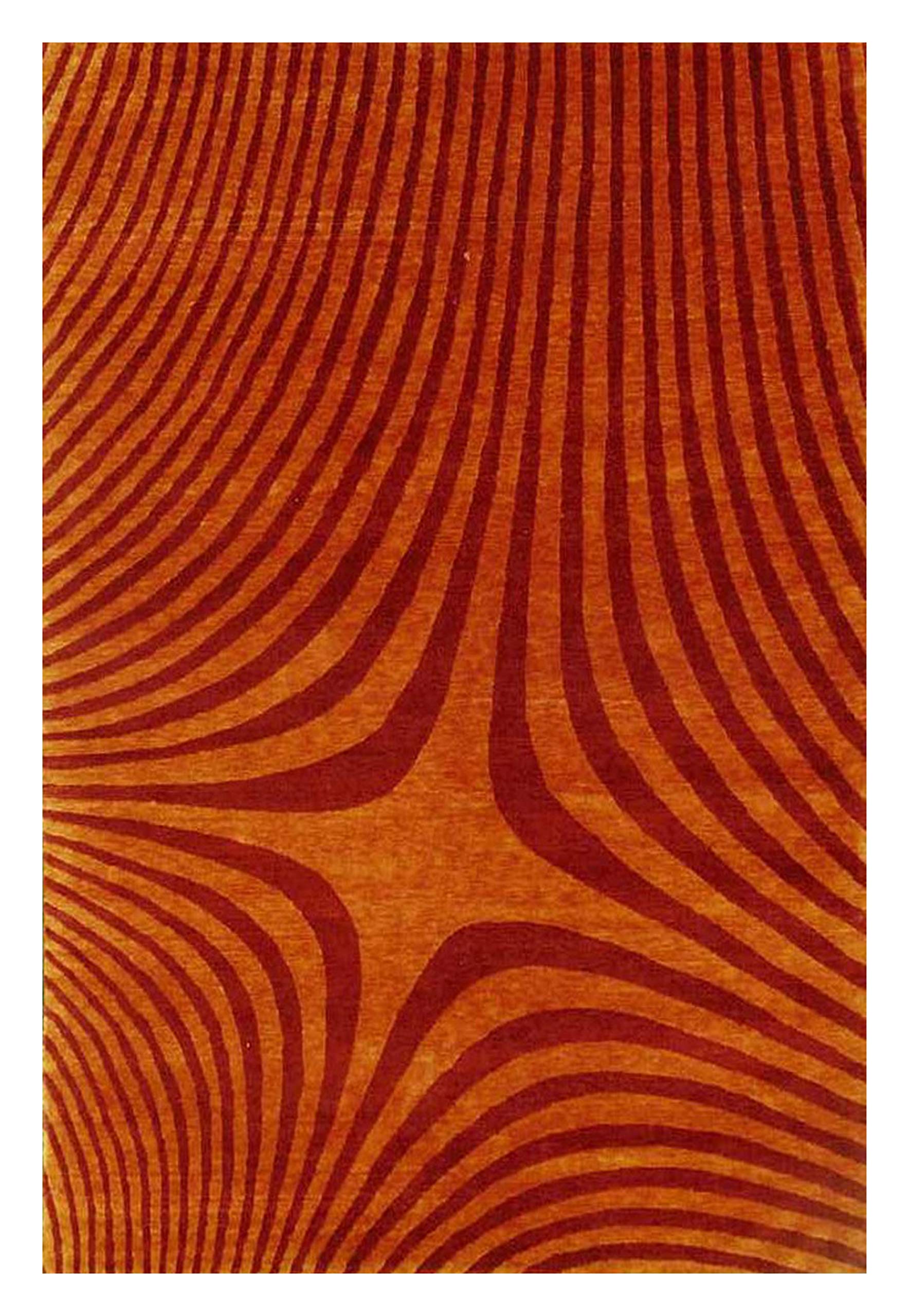 Hand Knotted Rust Red Wool Rug 6'x9' – Premium Handmade Area Rug for Living Room, Bedroom, Dining Room – Soft & Durable Home Decor