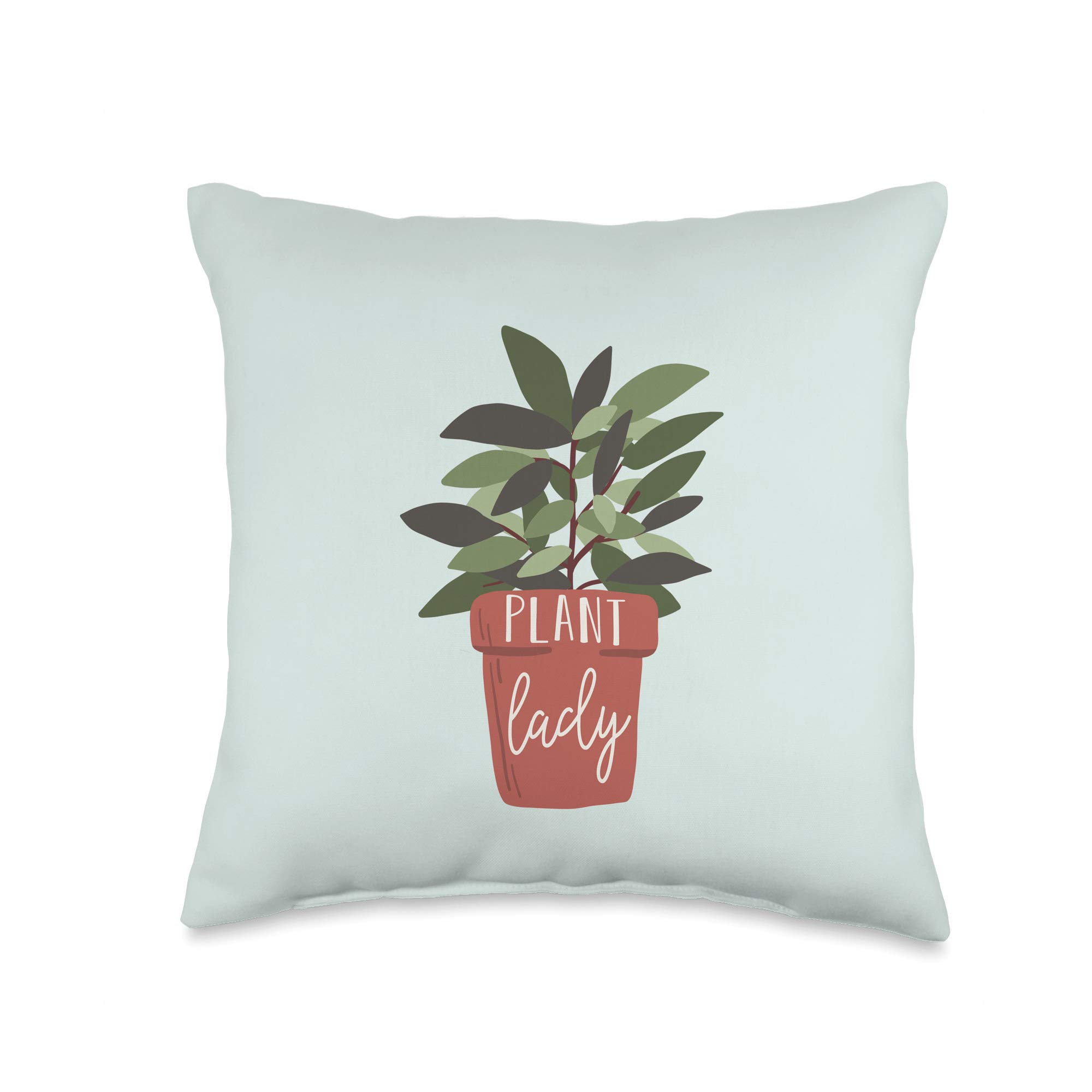 Vine Mercantile Lady 16x16 Multicolor Gardening Theme Throw Pillow - Perfect Gift for Plant Lovers, Home Decor & Cozy Garden Lounge Accessory