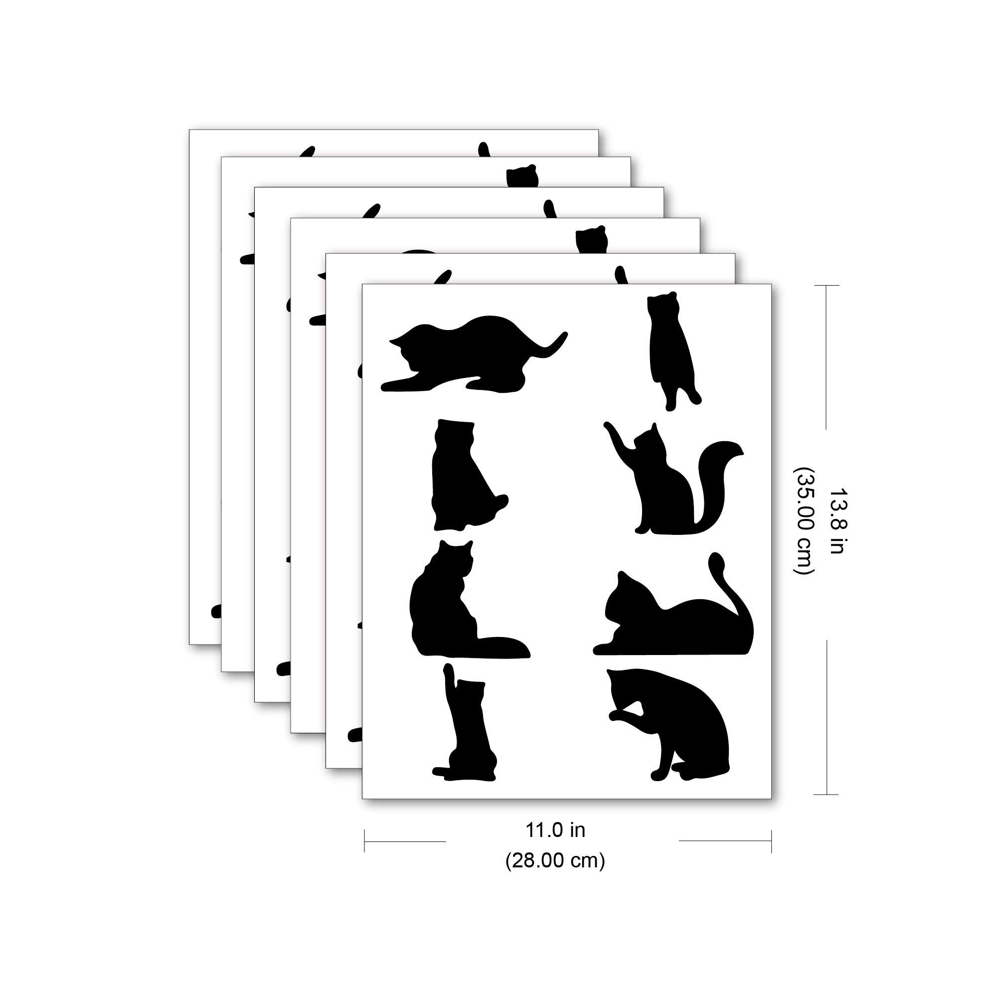 Cute Cat Wall Decals for Kids Room - Nursery & Playroom Decor