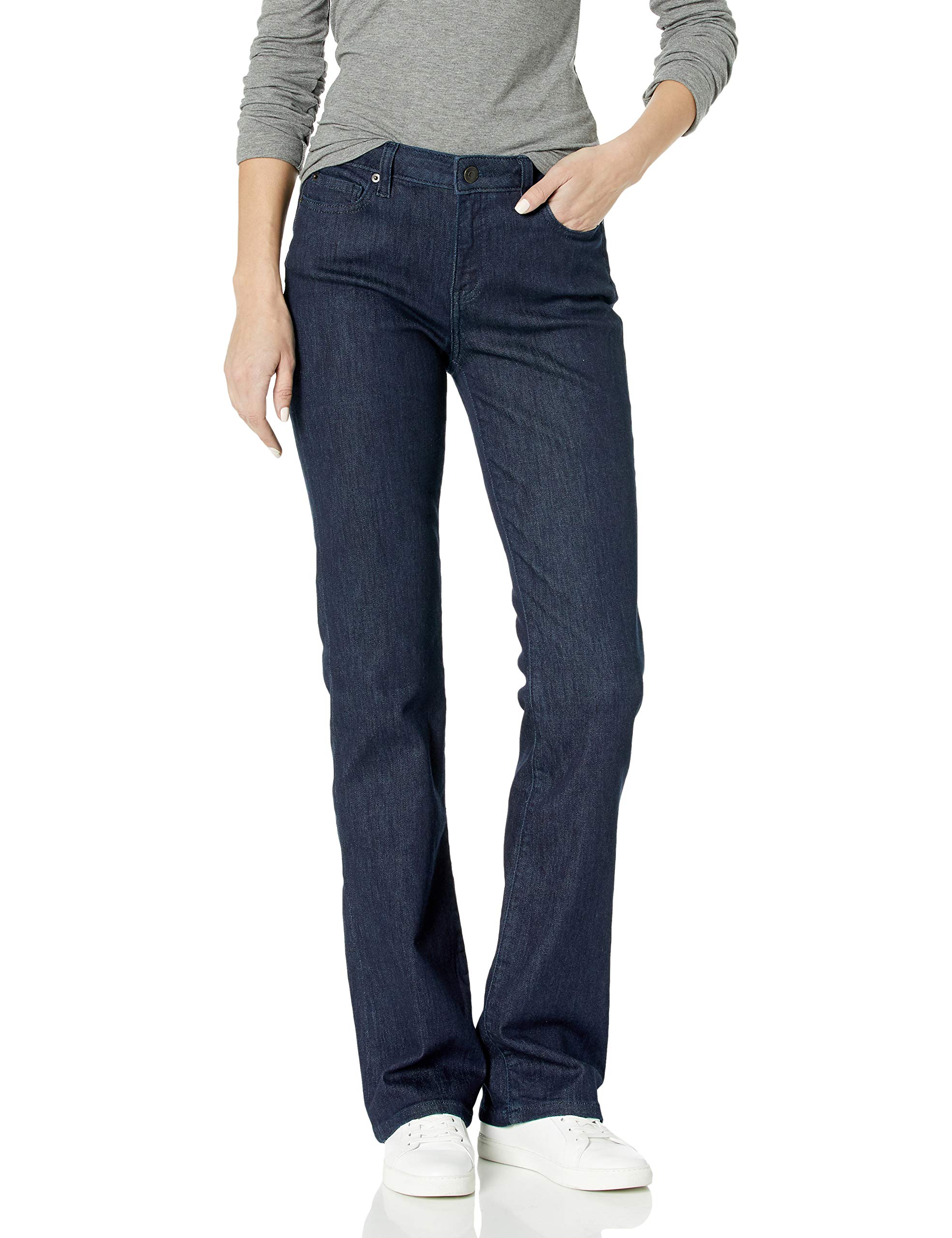 Amazon Essentials Women's Mid-Rise Slim Bootcut Jeans - Comfortable Stretch Denim Pants for Casual Wear & Office Outfits