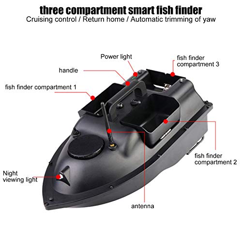 Smart Remote Control Fish Feeder Boat with 500m GPS Location - 2 Handheld Controllers for Precision Feeding | Perfect for Lake Fishing, Pond Maintenance & Aquaculture Use