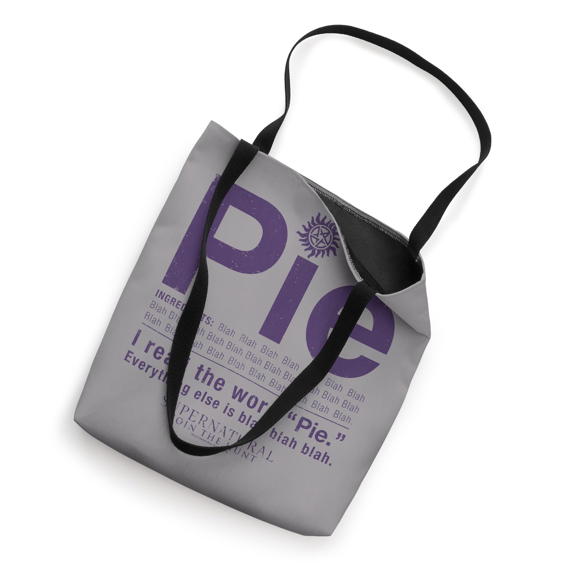 Supernatural Pie Tote Bag - Large Reusable Grocery Shopping Bag with Unique Pie Design - Perfect for Farmers Market, Beach Trips & Eco-Friendly Shopping