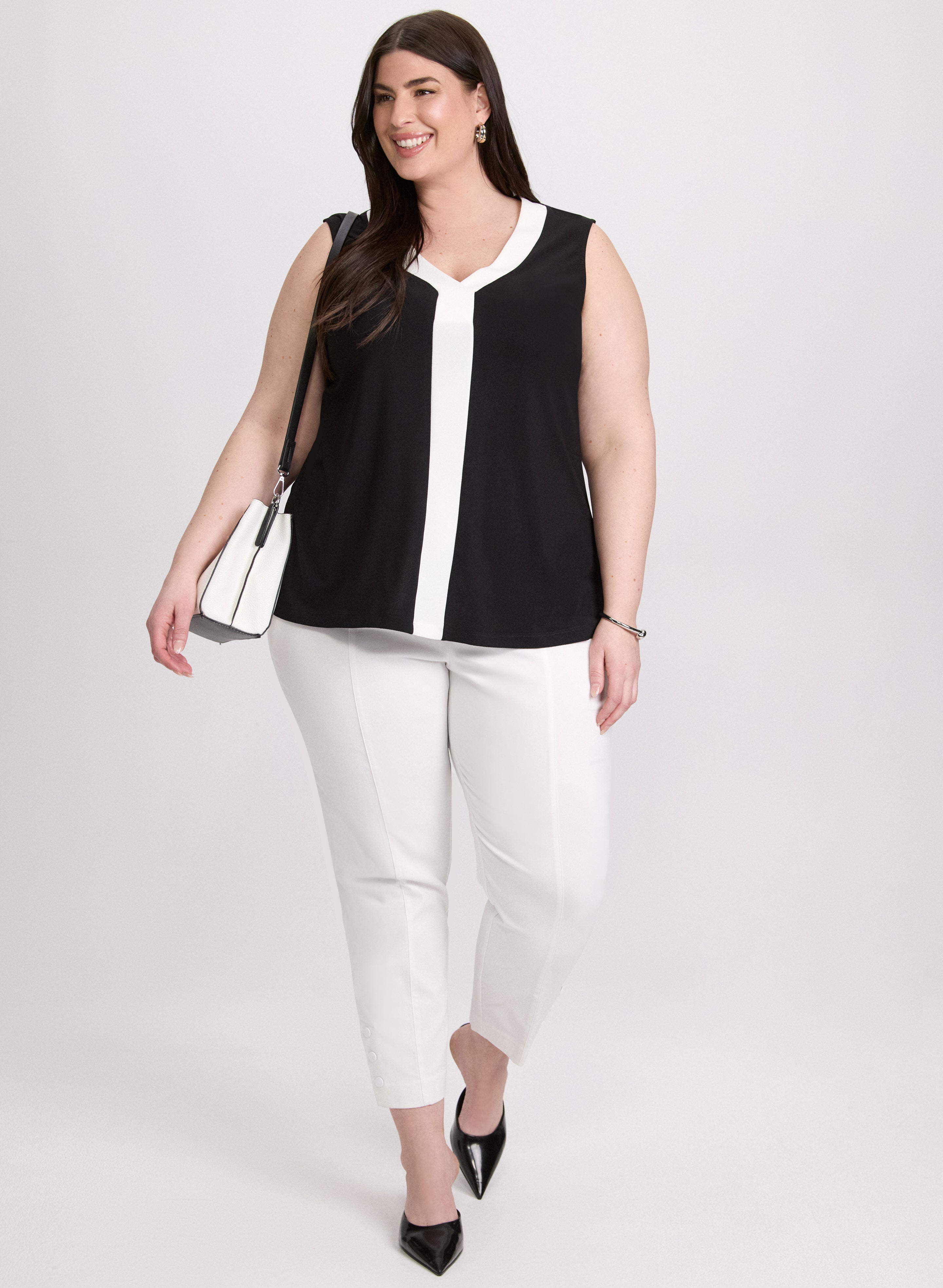 Stylish Contrast Trim T-Shirt for Women - Trendy Casual & Layering Essential - Perfect for Everyday Wear, Outings & Fashionable Outfits