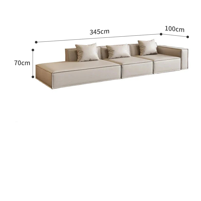 Modern Tofu Minimalist Lounge Sofa Set - 3-Piece Contemporary Fabric Sectional Couch for Small Spaces, Living Room, Apartment & Studio - Perfect for Relaxing, Entertaining & Compact Urban Living