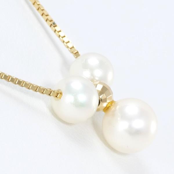 18K Yellow Gold Pearl Necklace for Women - Elegant Cultured Pearl Jewelry Gift for Wedding, Anniversary & Special Occasions