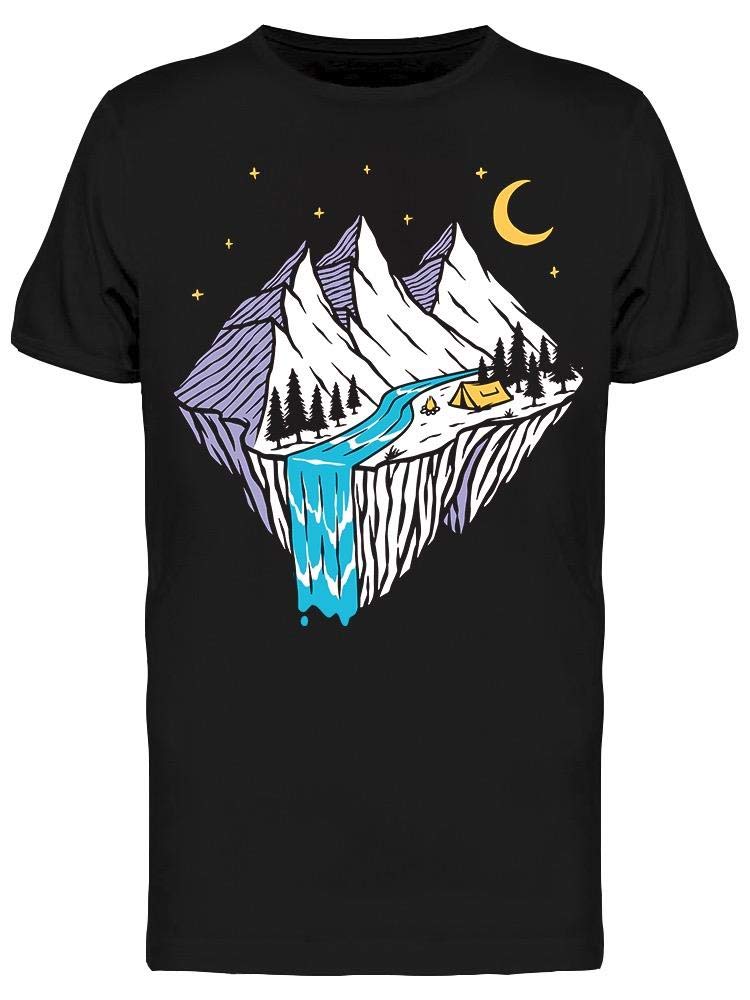 Night Mountain Graphic T-Shirt for Men - Comfortable Cotton Casual Tee for Hiking, Camping & Outdoor Adventures