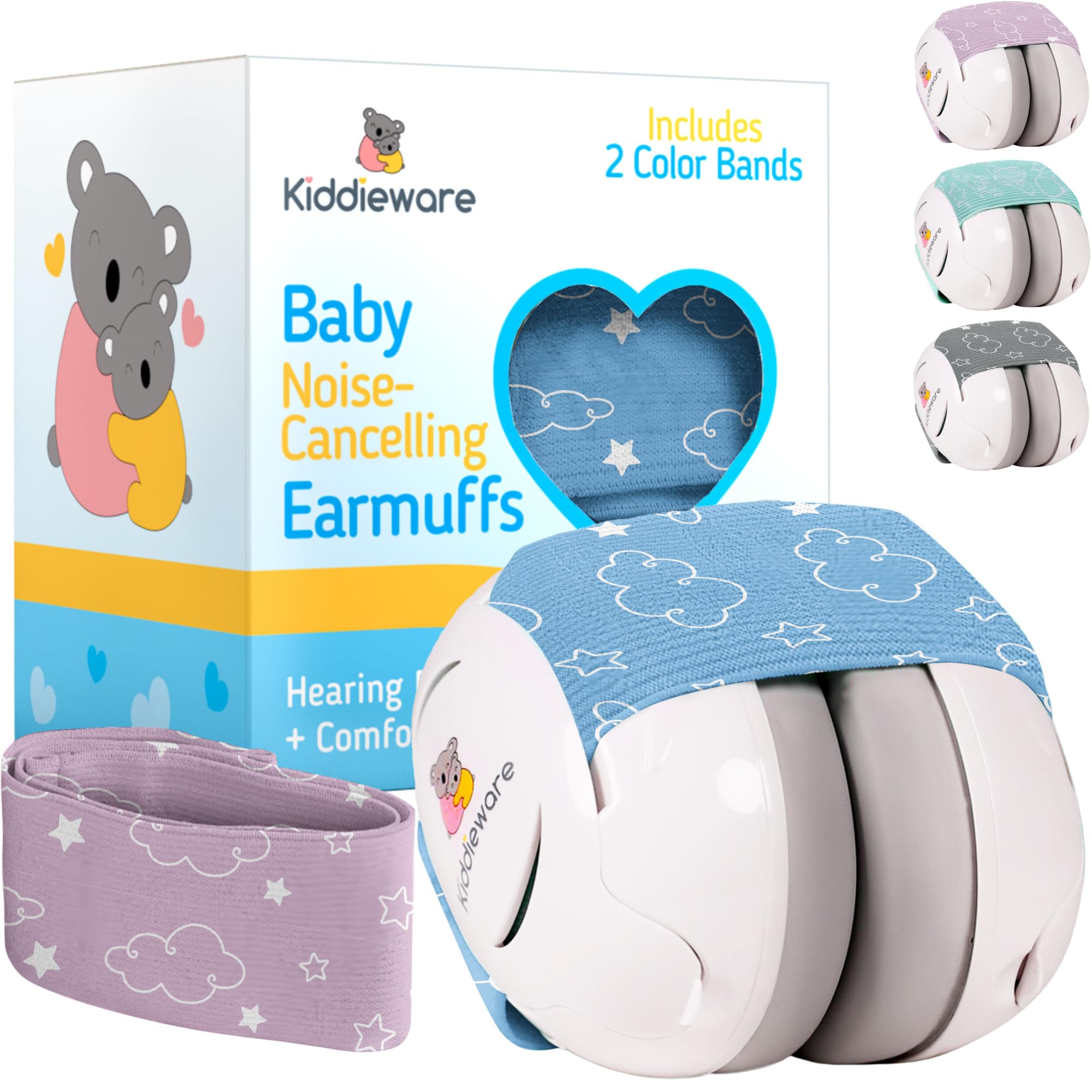 Baby Noise Cancelling Headphones 0-24 Months - Adjustable Soundproof Ear Muffs for Infant Hearing Protection, Comfortable Sleep Aid for Airplane Travel & Loud Events