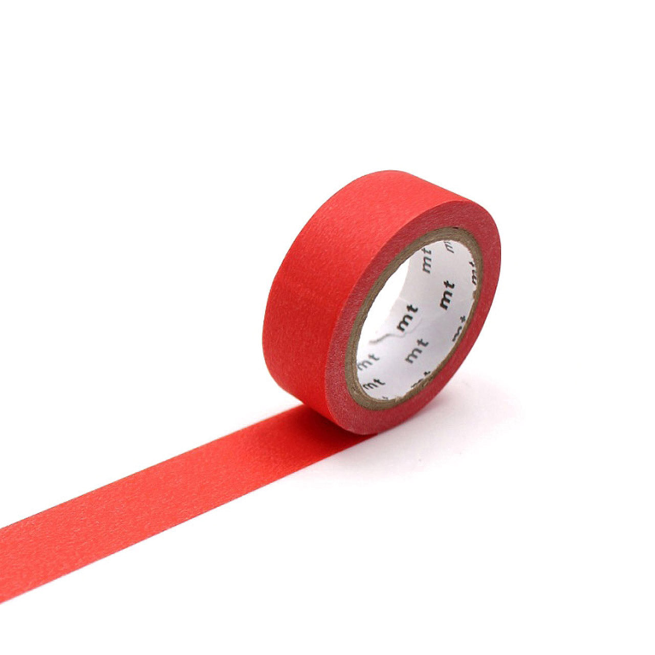 Matte Red Washi Tape - Decorative Japanese Paper Tape for Scrapbooking, Journaling, Gift Wrapping & DIY Crafts - 0.5 Inch x 10 Yards Single Roll