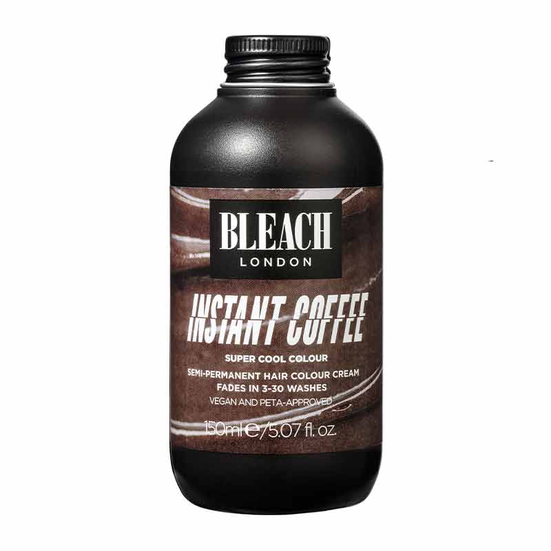 Bleach London Instant Coffee Super Cool Hair Dye - Semi-Permanent Vegan Hair Color for Vibrant Shades | Perfect for DIY Hair Coloring at Home & Creative Styling