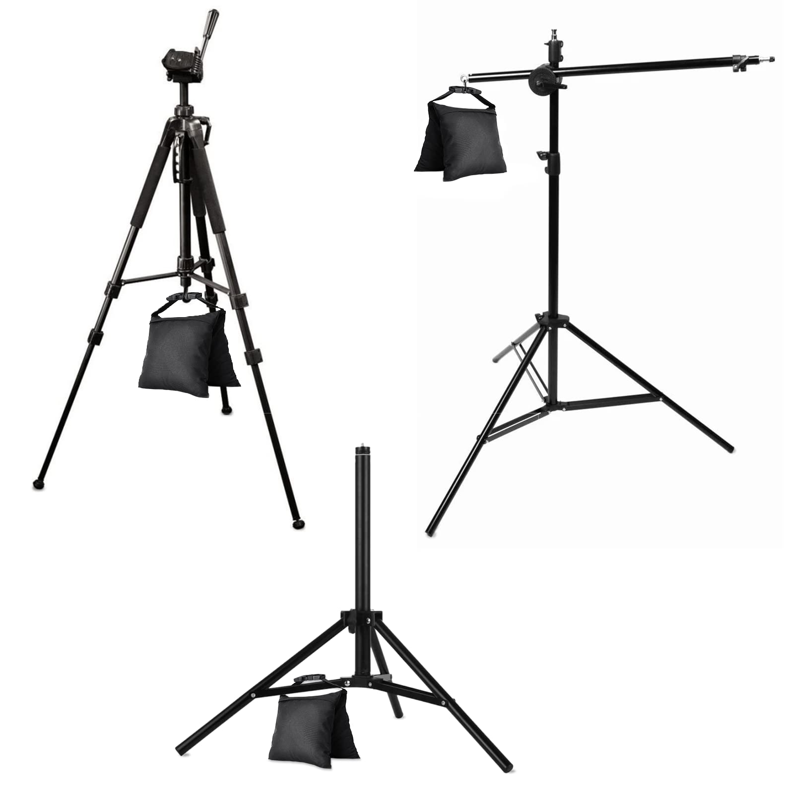 2 Packs Heavy Duty Sandbags with Zipper - Durable PE Bags for Backdrop Stands, Light Stand Support, Baseball Bases & Soccer Rebounder Boards - Perfect for Photography Studios, Sports Training & Outdoor Events