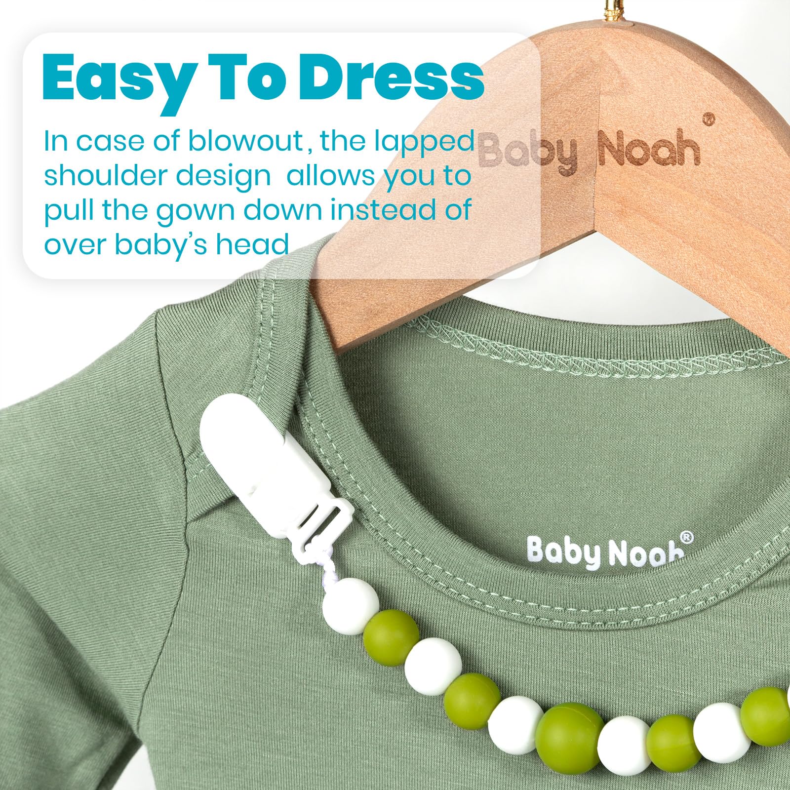 Soft Baby Knotted Gown Set with Mittens & Hat - Newborn Long Sleeve Sleeper for Cozy Nights