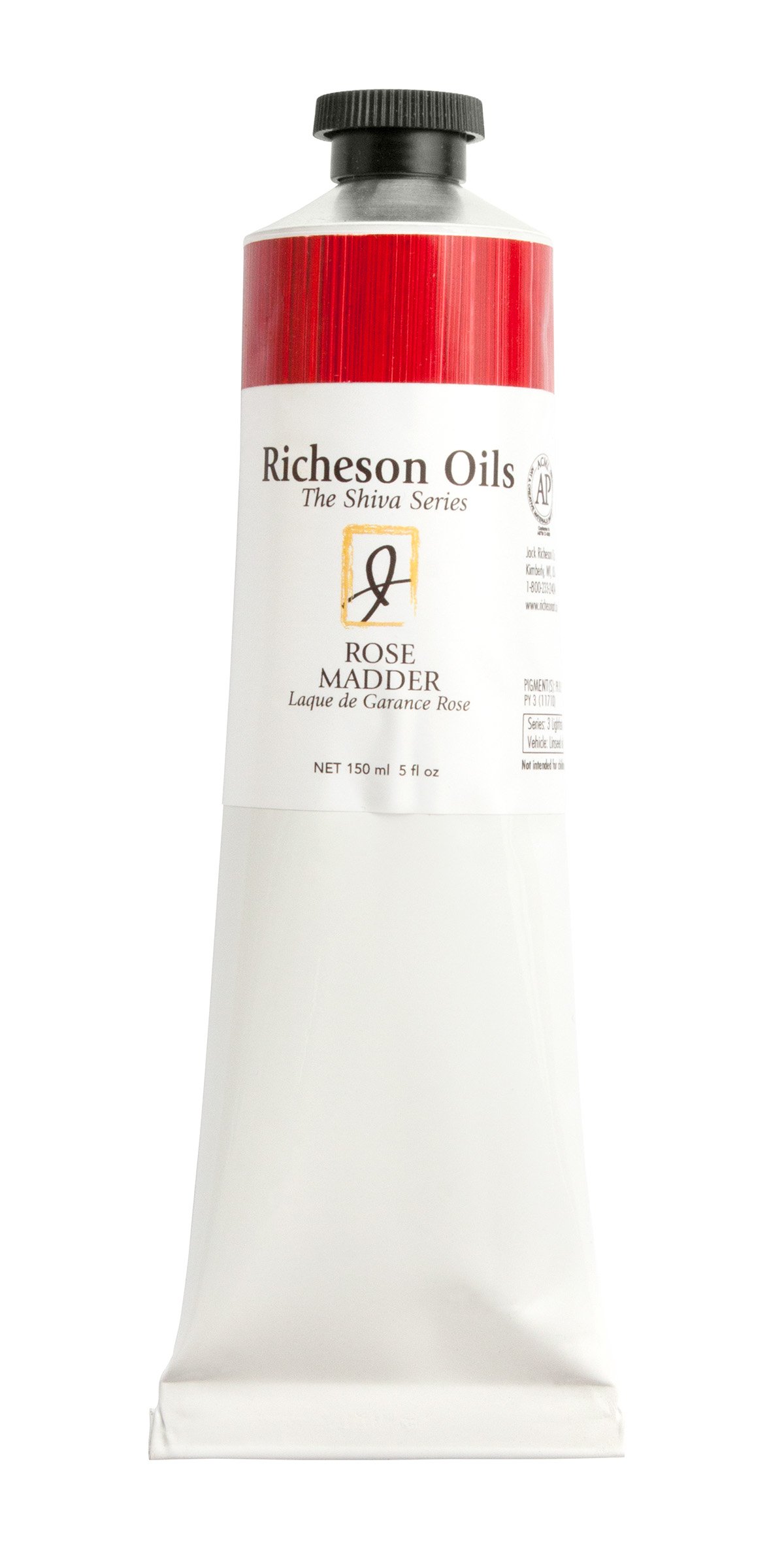 Jack Richeson 5 Oz Professional Artist Oil Paint - Rose Madder Hue | Premium Quality for Canvas Painting, Portrait Art & Oil Color Mixing