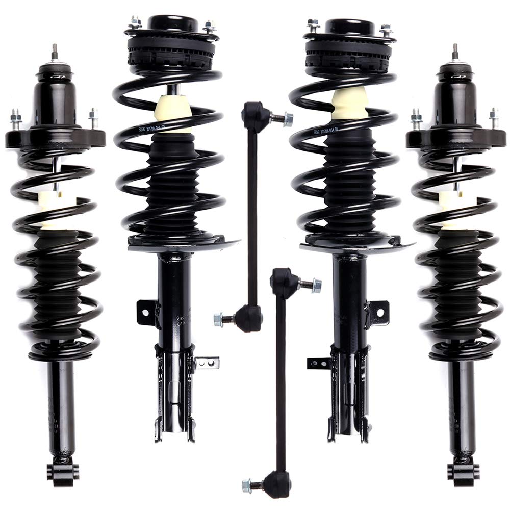 2011-2014 Chrysler 200 Front & Rear Strut Spring Assembly with Stabilizer Bar Link - Complete Suspension Kit for Smooth Ride & Enhanced Handling - Perfect for City Driving, Highway Cruising & Rough Road Conditions