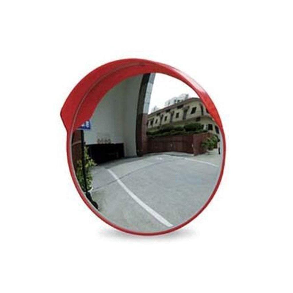 Wide Angle Red Convex Rear View Mirror for Parking & Blind Spot - 75CM Undeformed Plastic Mirror - Perfect for Driveways, Garages & Road Safety