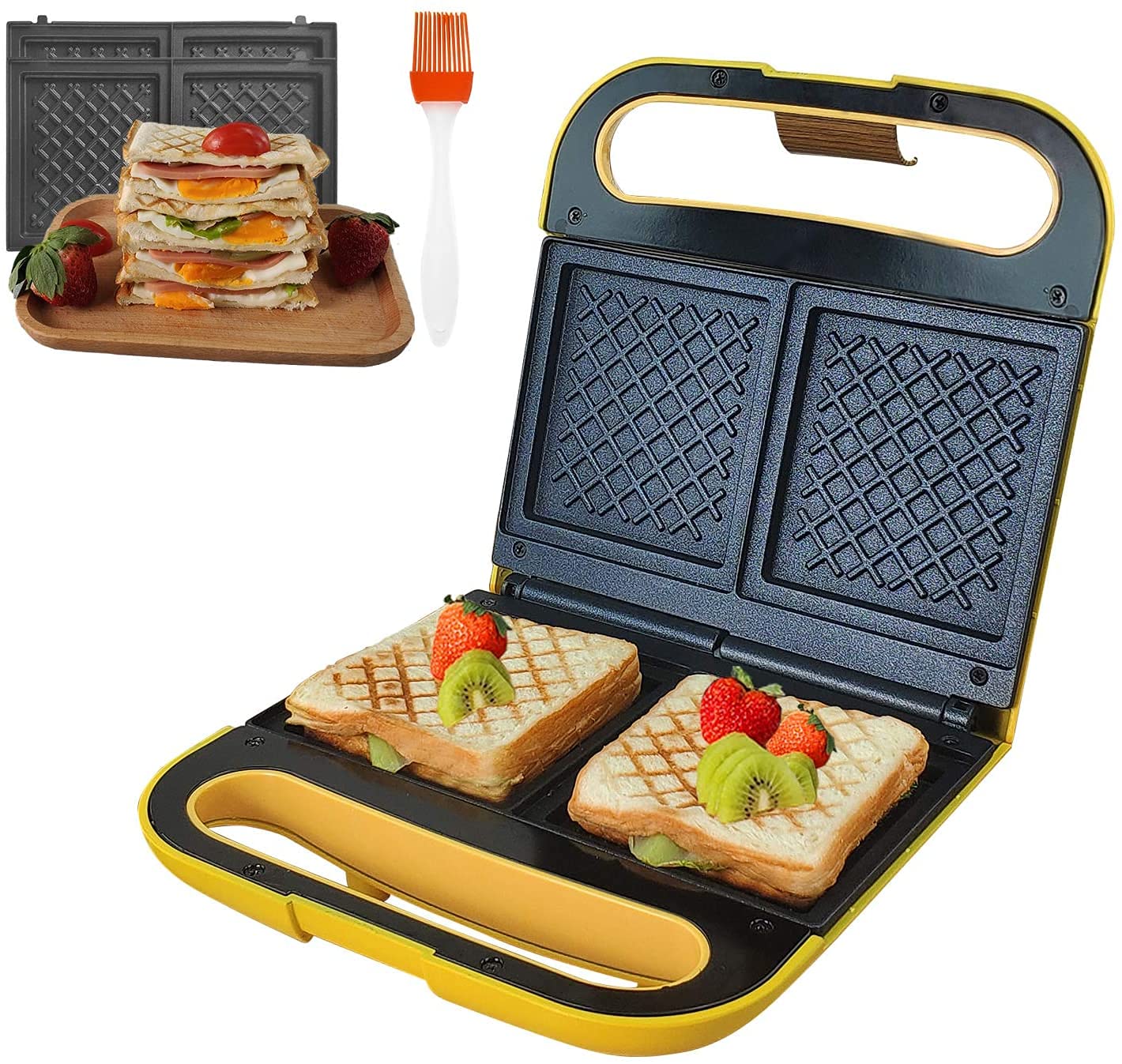 Nonstick Electric Sandwich Maker & Panini Press Grill with Cool Handle - Perfect for Breakfast, Lunch & Quick Snacks at Home or Office