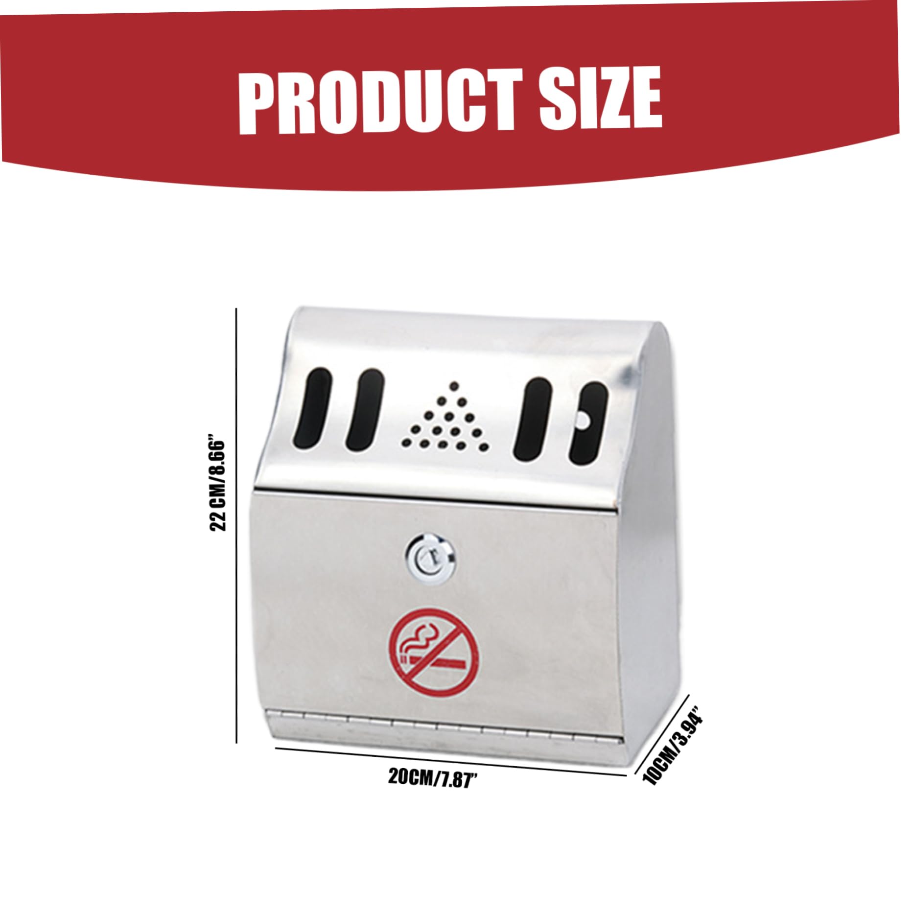 Smokers Outpost - Wall Mounted Outdoor Cigarette Butt Receptacle with Removable Ashtray Bin for Home & Patio - Perfect for Standing Smokers, Backyard Gatherings and Public Smoking Areas