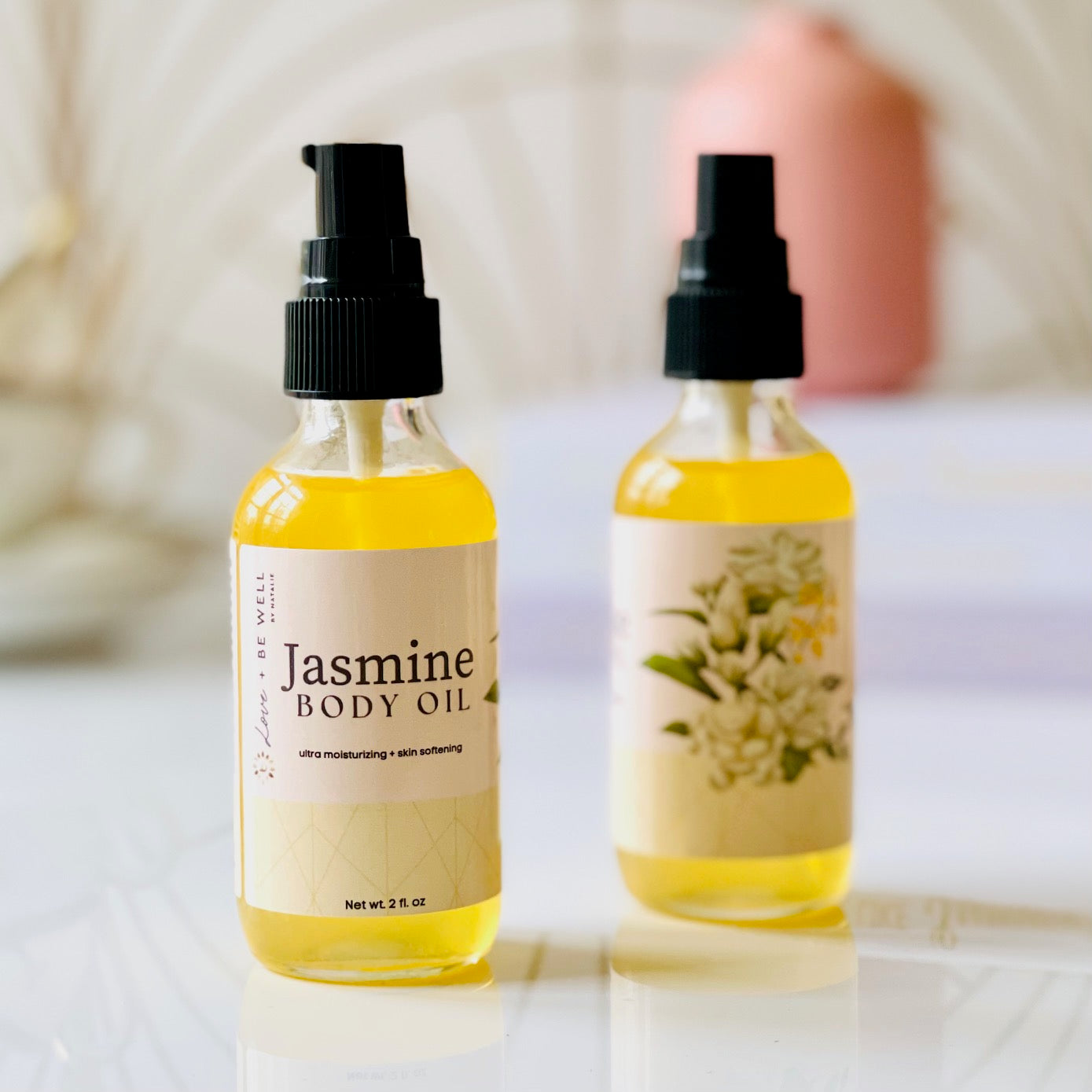 Pure Jasmine Natural Body Oil Elixir - Hydrating & Nourishing Skin Care for Dry & Sensitive Skin | Perfect for Massage, Aromatherapy & Daily Moisturizing